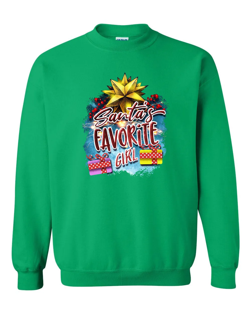 Santa favorite Girl sweatshirt, matching Christmas sweatshirt