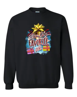 Santa favorite Girl sweatshirt, matching Christmas sweatshirt