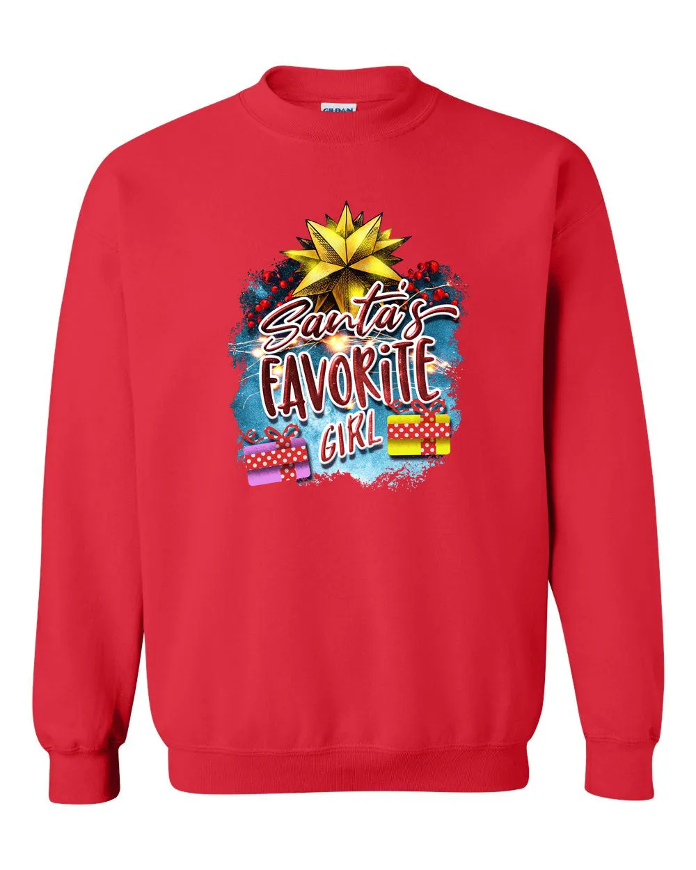 Santa favorite Girl sweatshirt, matching Christmas sweatshirt