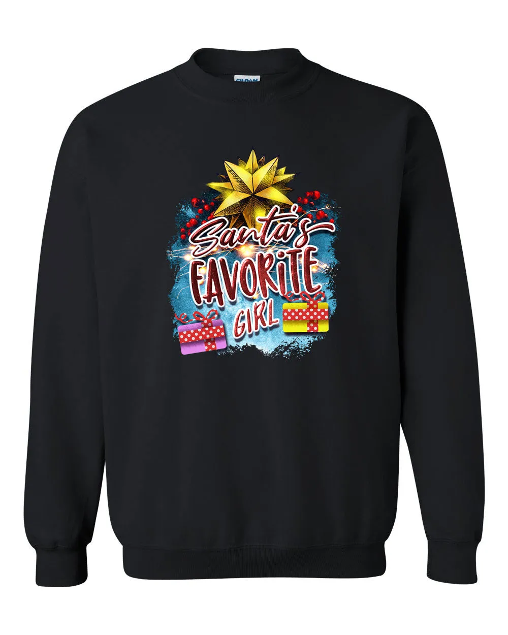 Santa favorite Girl sweatshirt, matching Christmas sweatshirt