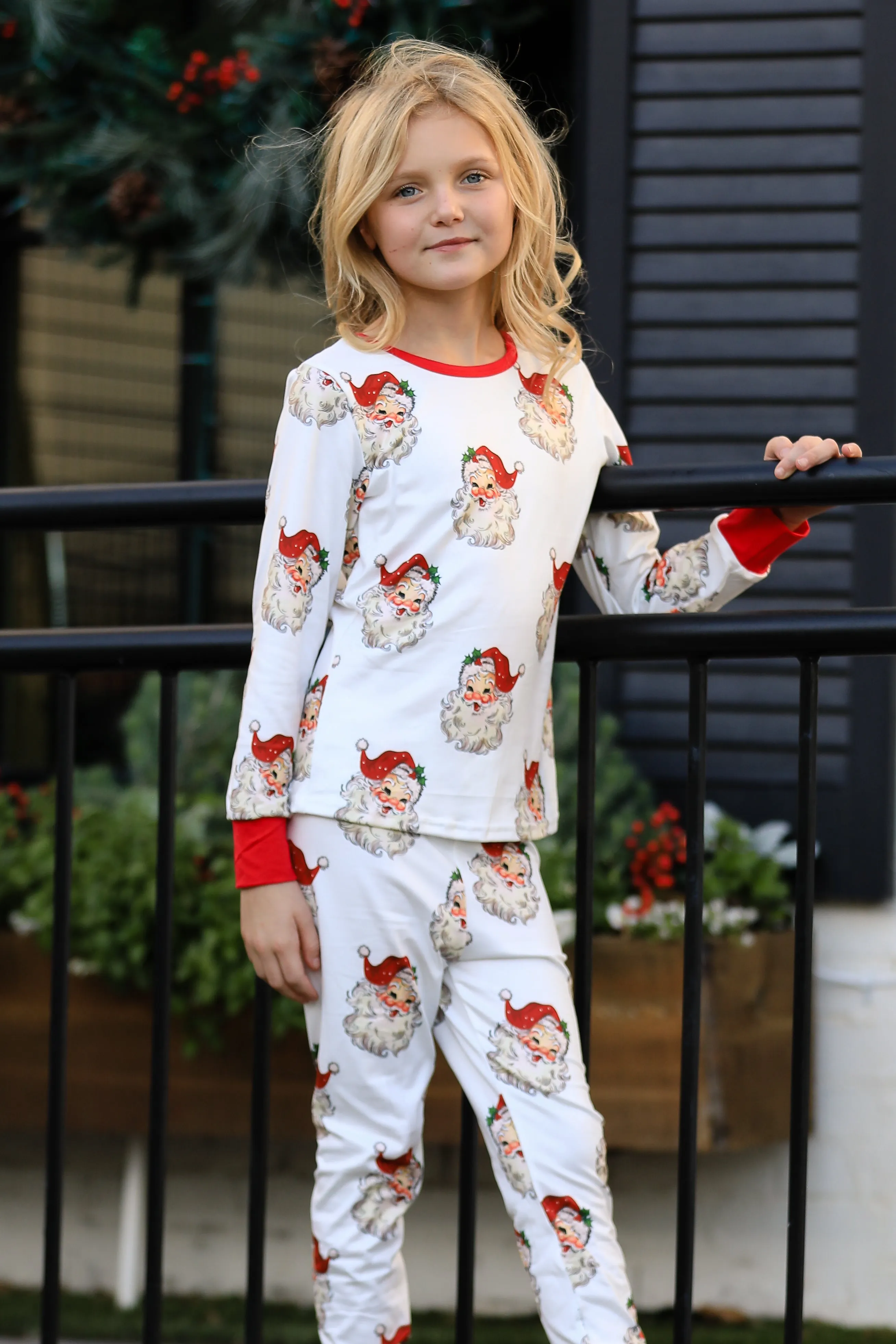 SANTA  PAJAMAS  RED