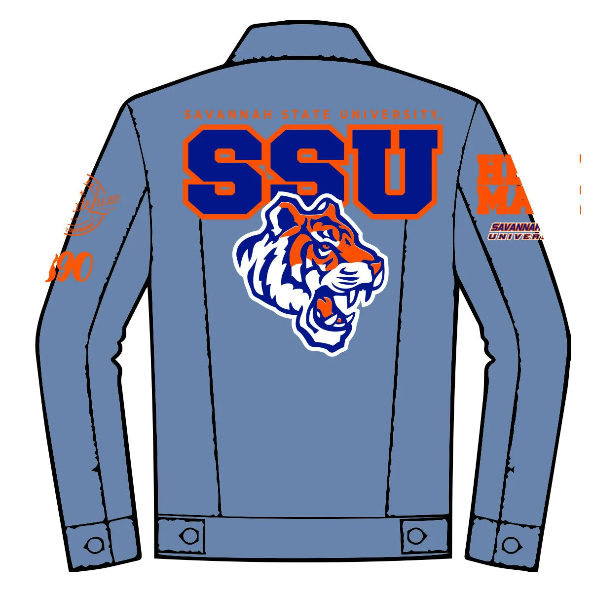 SAVANNAH STATE  | 2024 BLK DENIM JACKET