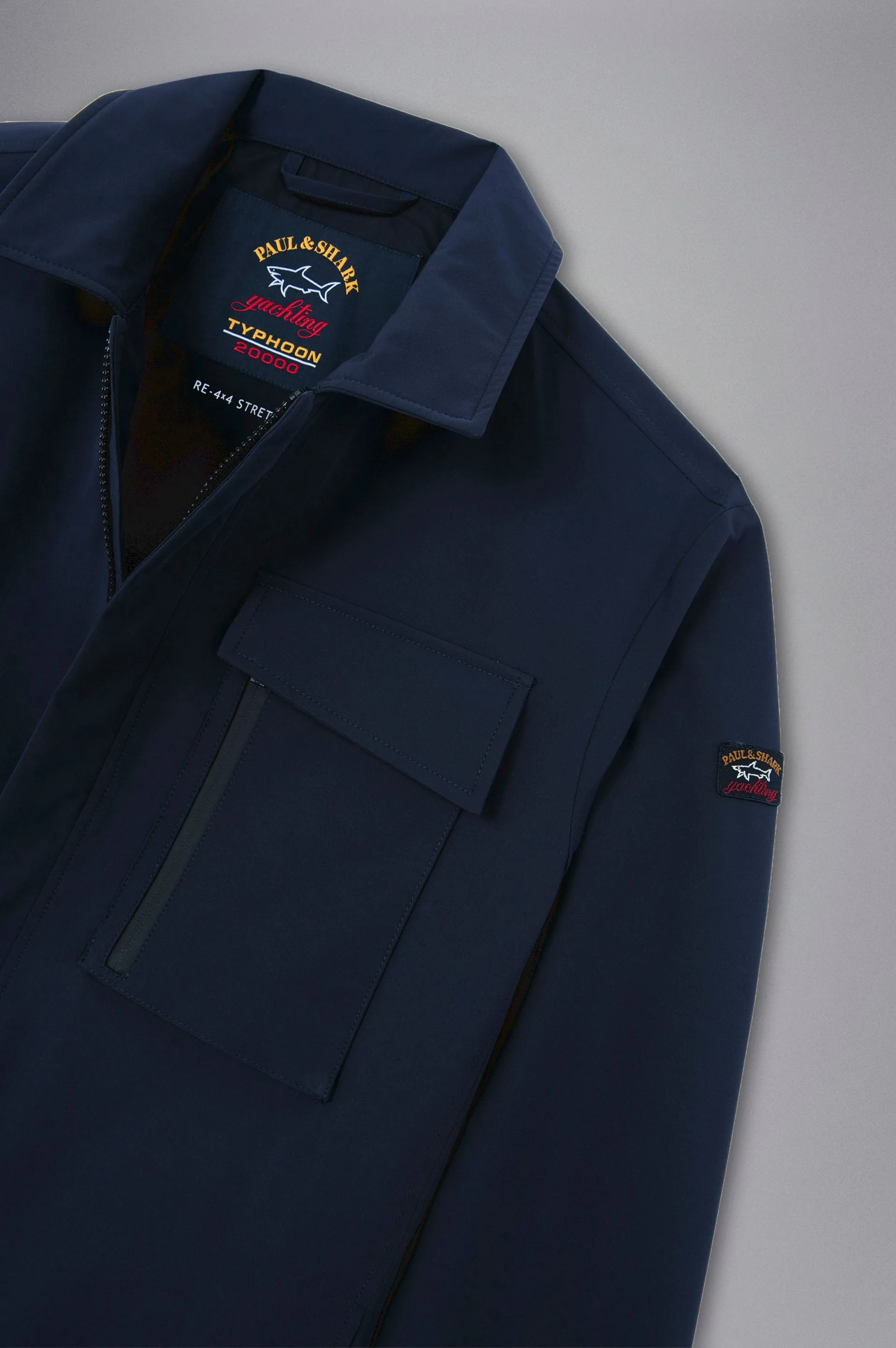 Save the Sea RE 4x4 Stretch Typhoon Shacket in Navy