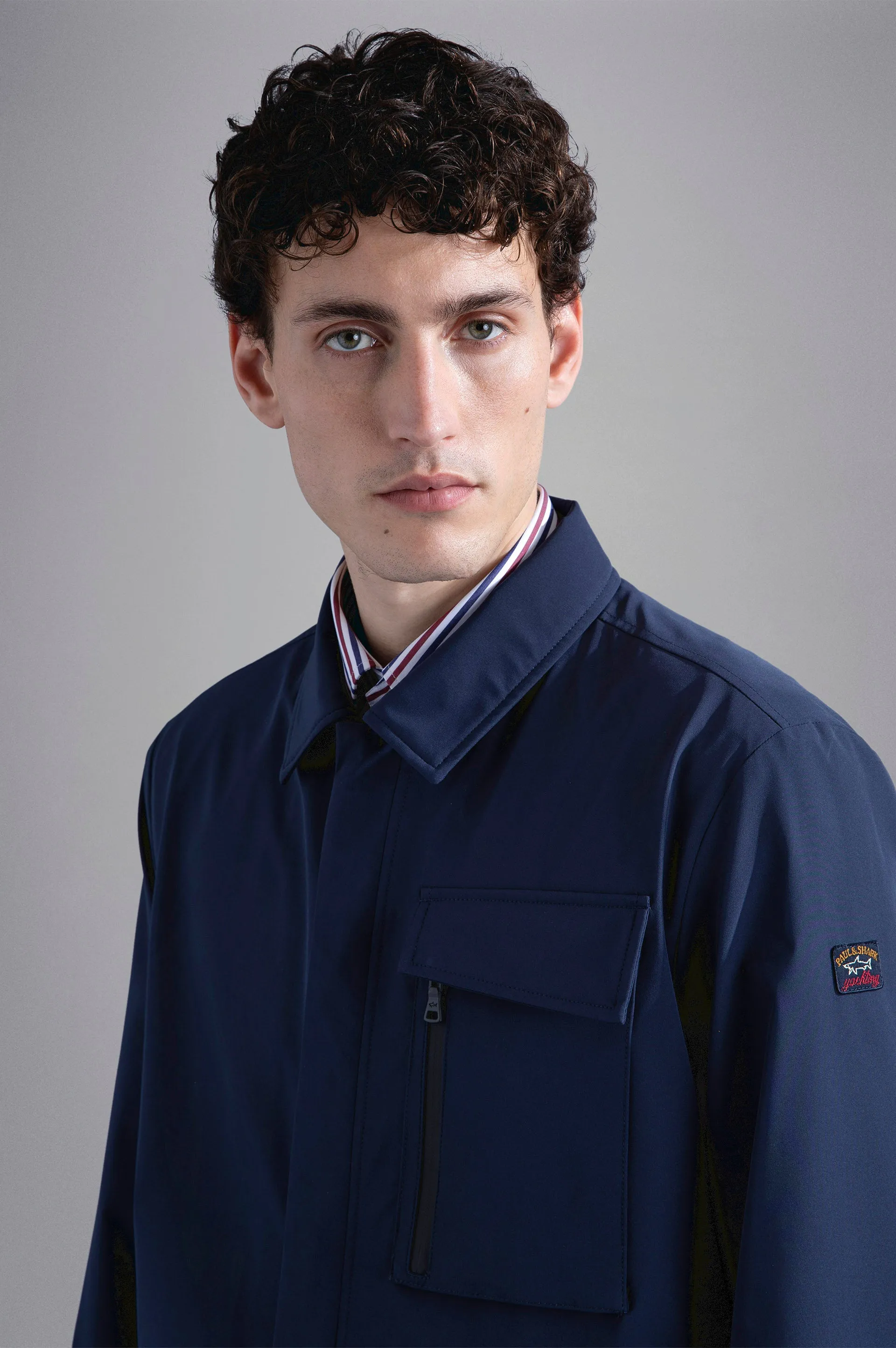 Save the Sea RE 4x4 Stretch Typhoon Shacket in Navy