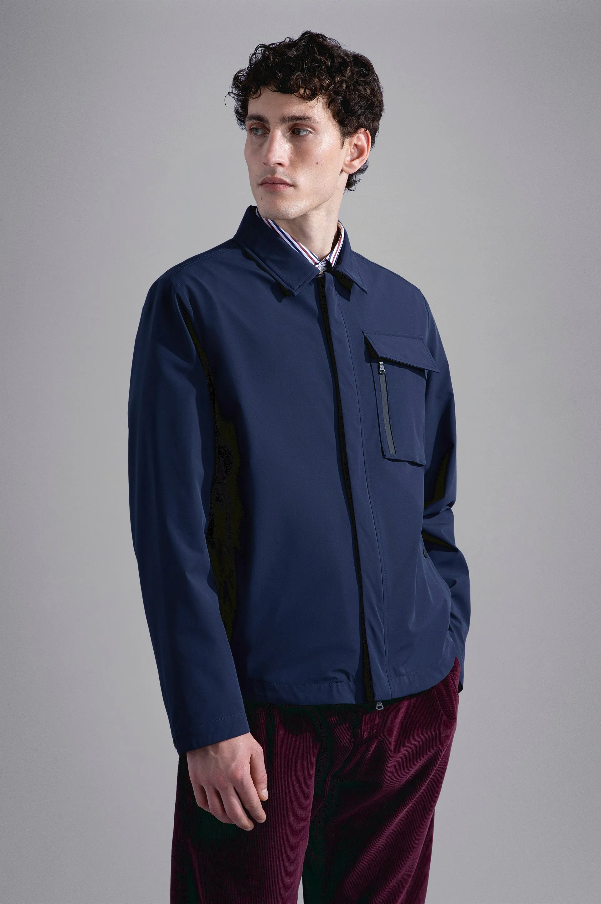 Save the Sea RE 4x4 Stretch Typhoon Shacket in Navy