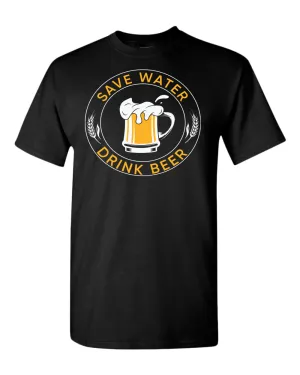 Save water, drink beer t-shirt, funny beer tees