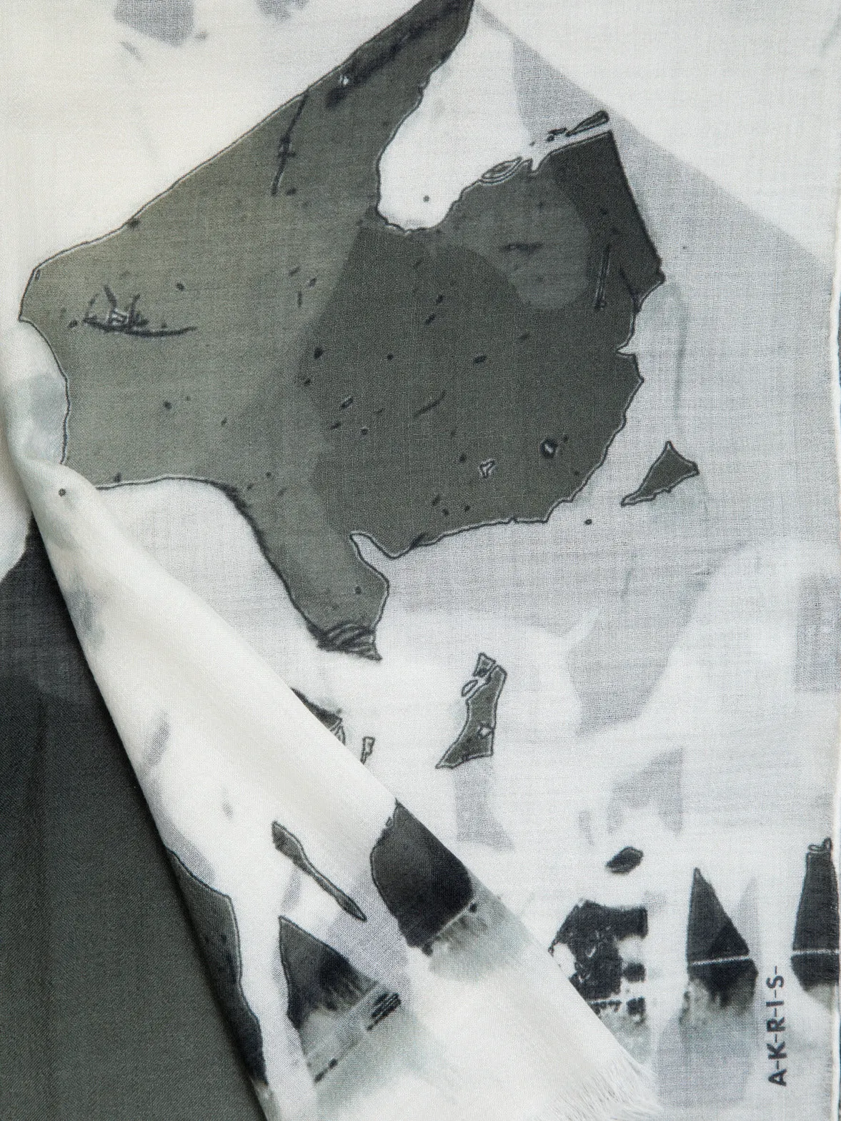 Scarf Cashmere Silk Turf Print