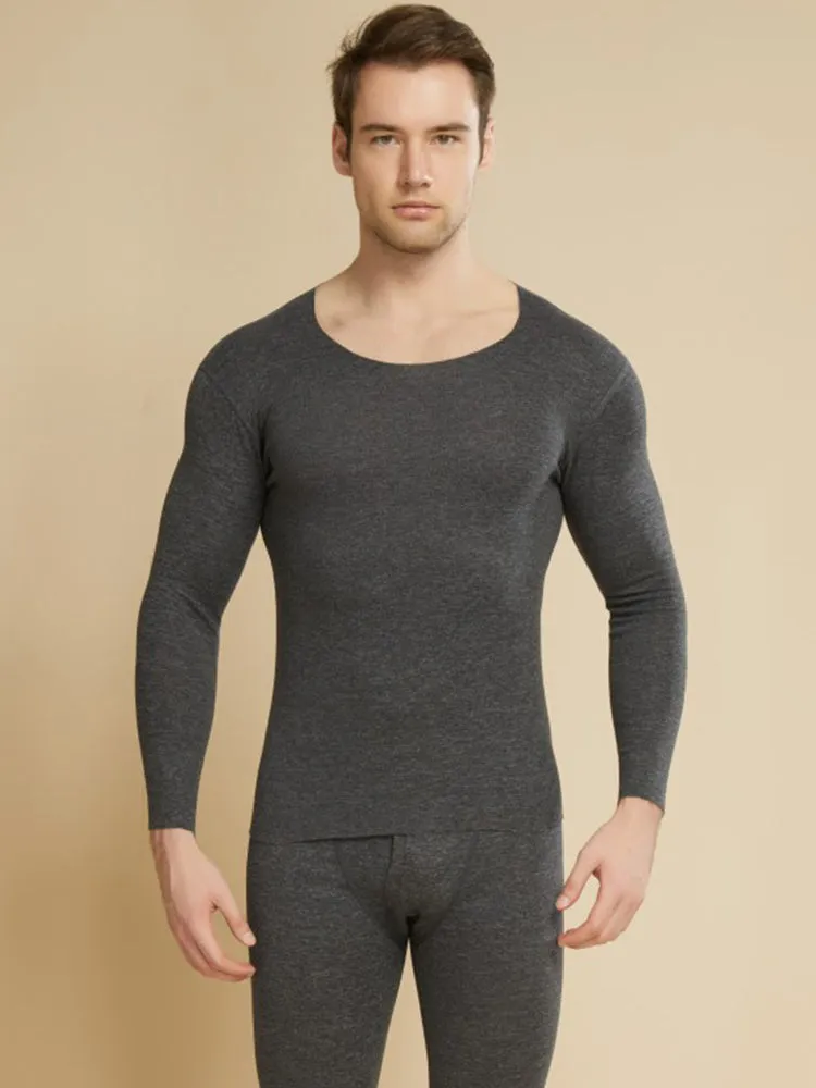 Seamless Warm Thermal Couple Silk Pajamas Set