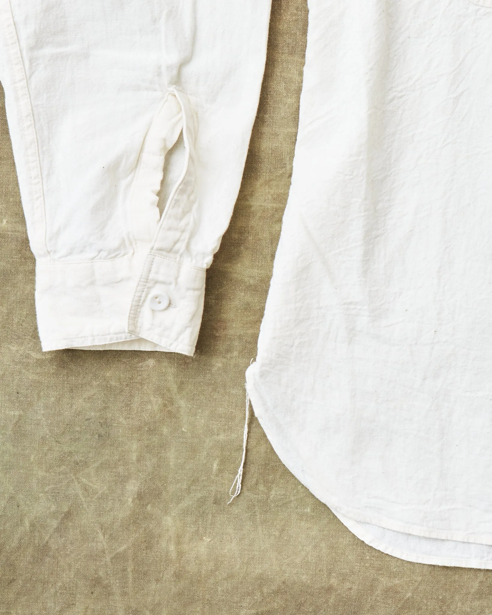 Second Hand Buzz Rickson's White Chambray Shirt White Size XL