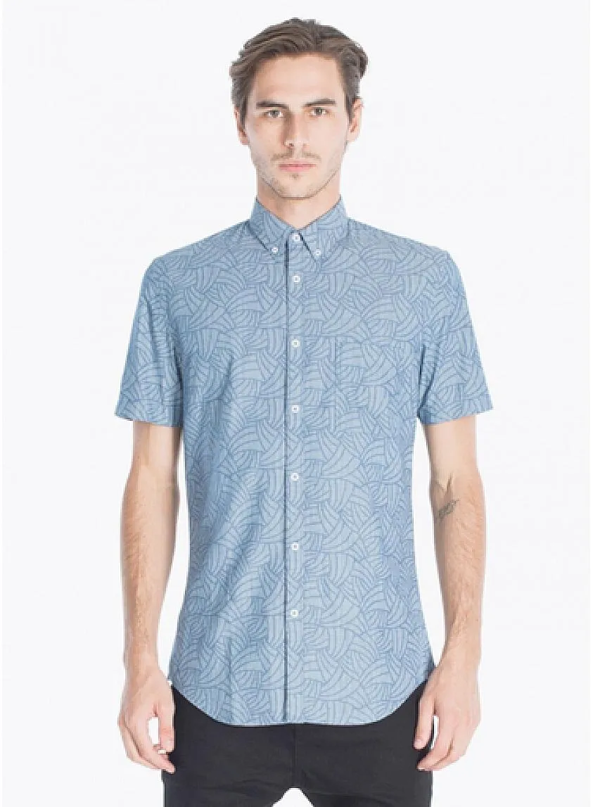 Seven Foot Short Sleeve Buttondown Shirt Chambray