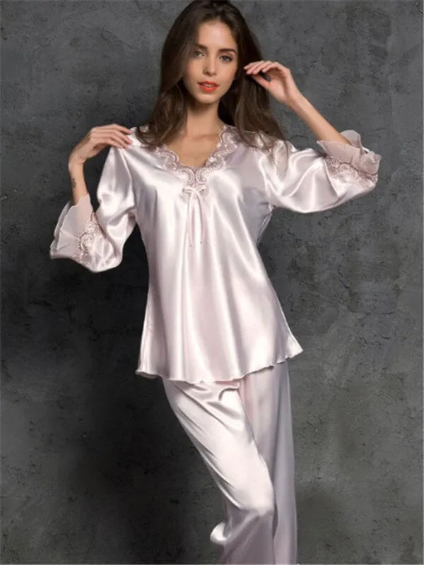 Sexy Silk Imitation Pajamas