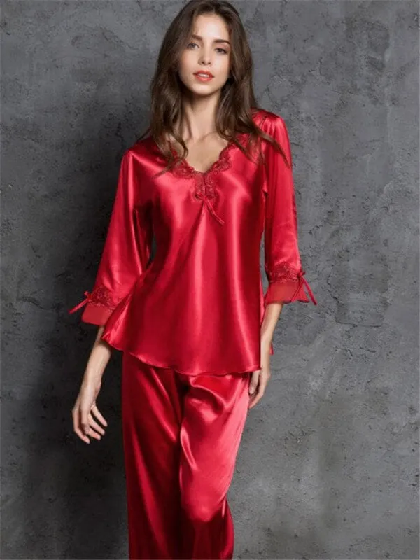 Sexy Silk Imitation Pajamas