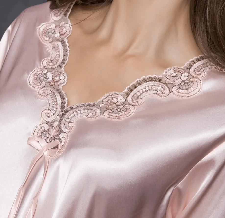 Sexy Silk Imitation Pajamas