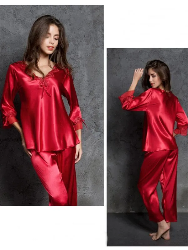 Sexy Silk Imitation Pajamas