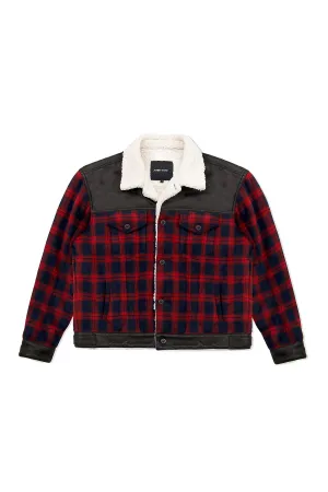 SHERPA JACKET IN FLANNEL