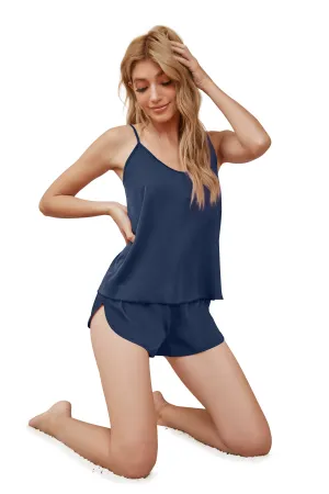 Shorts Set Pajamas Silk Nightwear