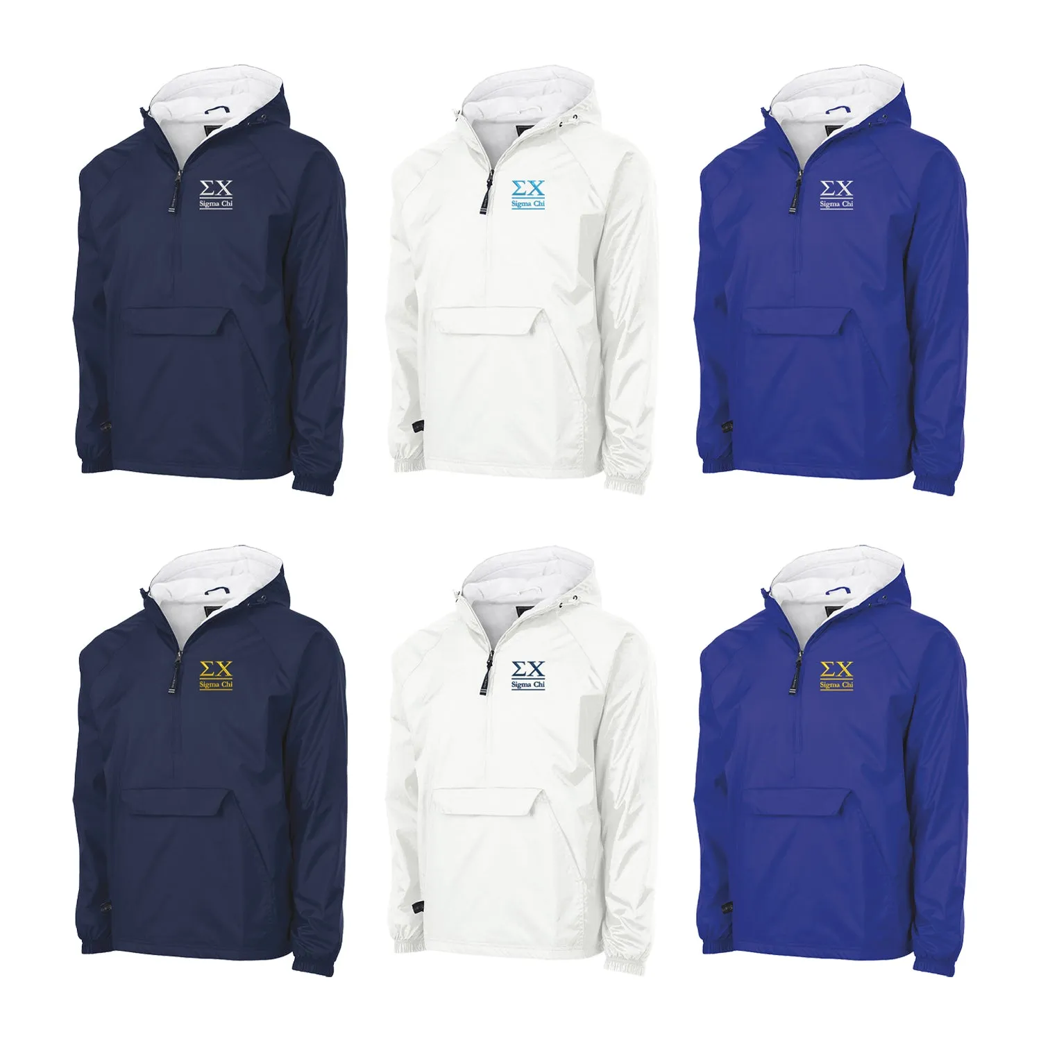 Sigma Chi Flannel Lined Windbreaker