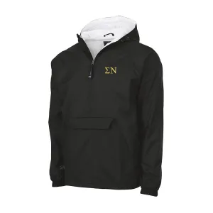 Sigma Nu Flannel Lined Windbreaker - Letters