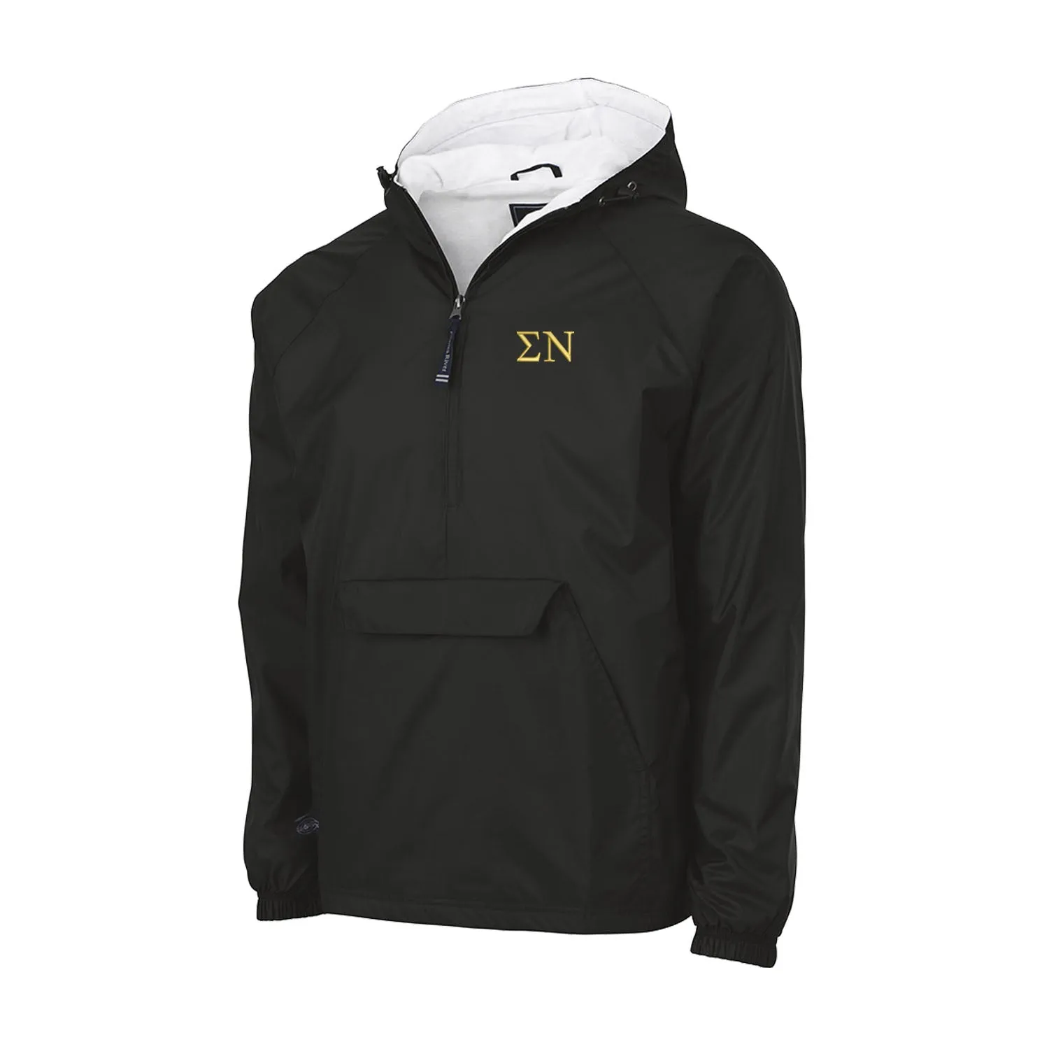 Sigma Nu Flannel Lined Windbreaker - Letters