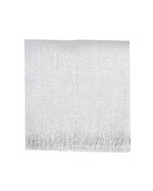 Silk Cashmere Lurex Scarf in Feather