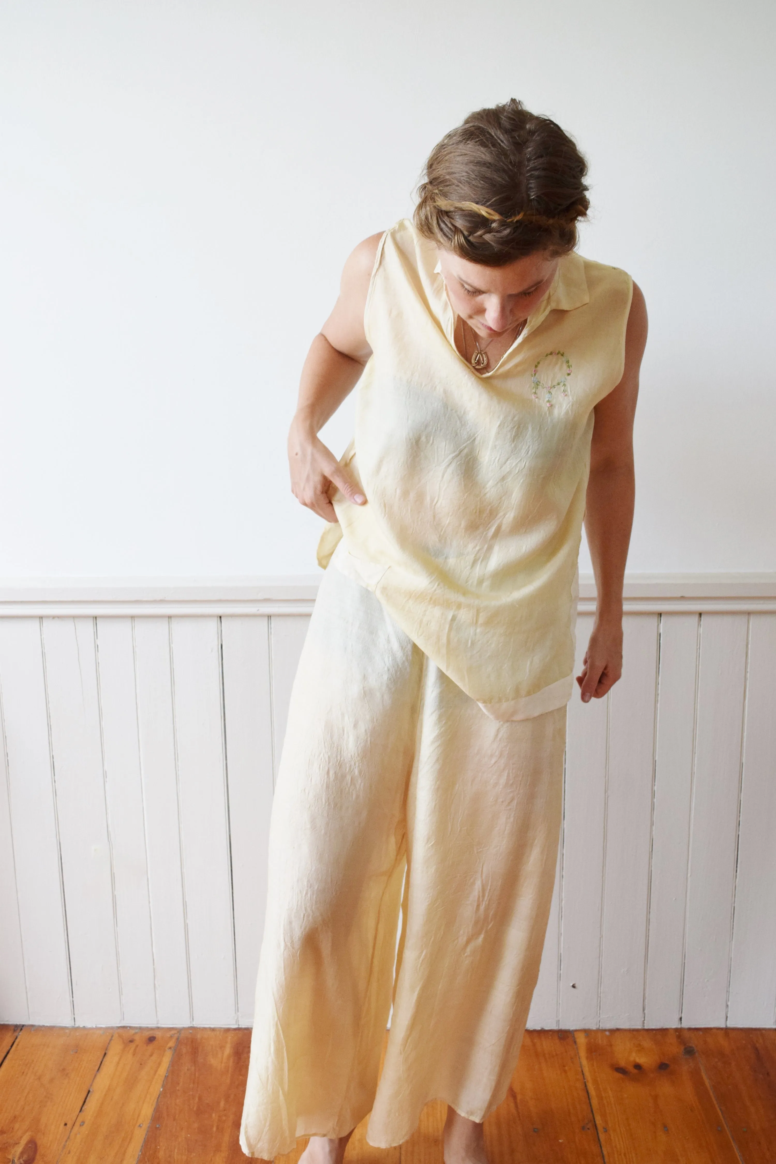 Silk Pongee Lounge Set | 1920s/30s | L