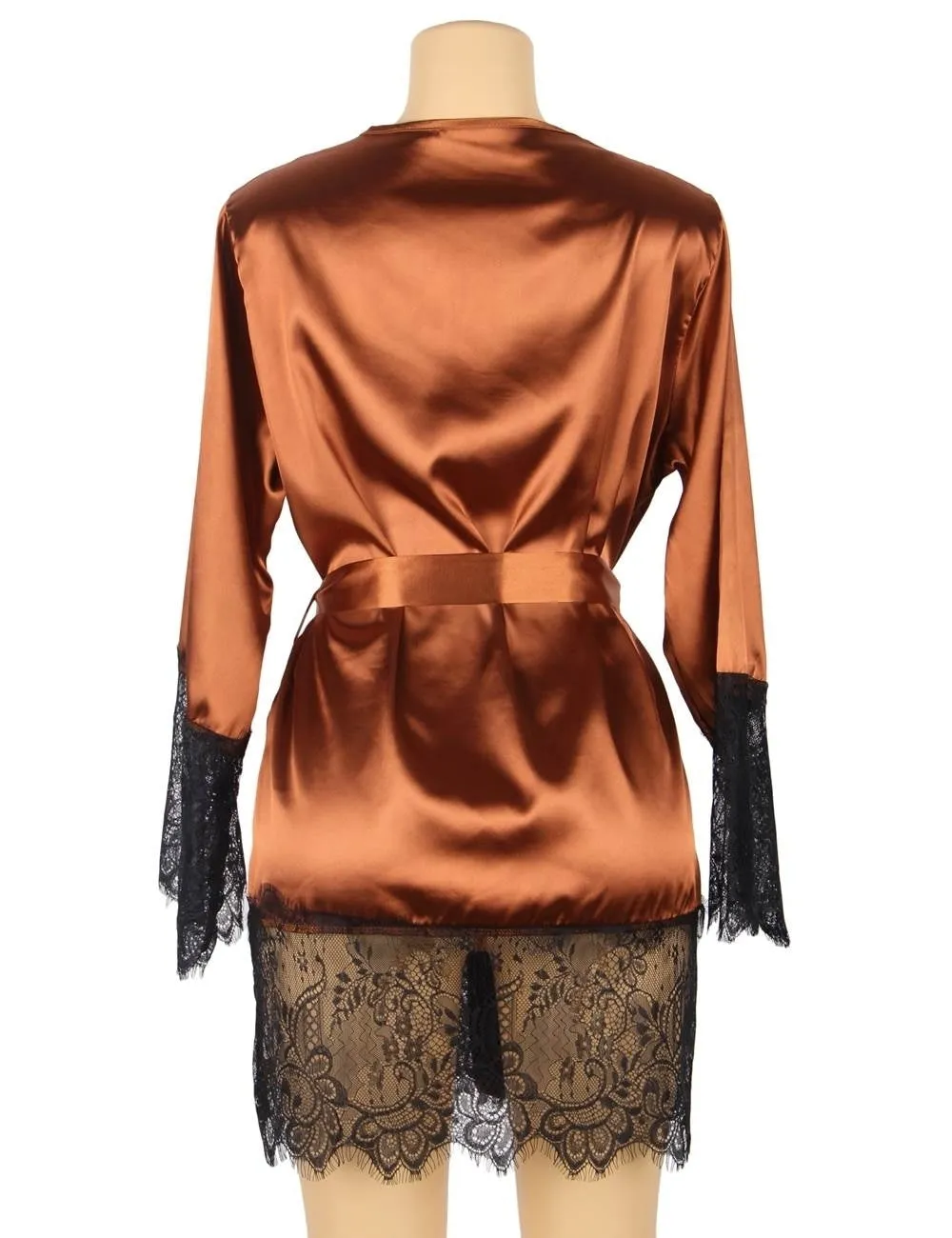 Silk Satin Lace Sexy Women Kimono Home Pajamas Egypt