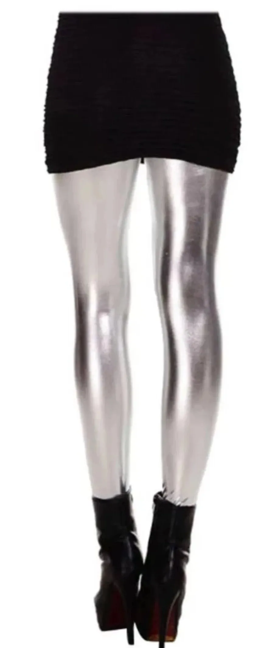 Silver   Gold Metallic Leggings