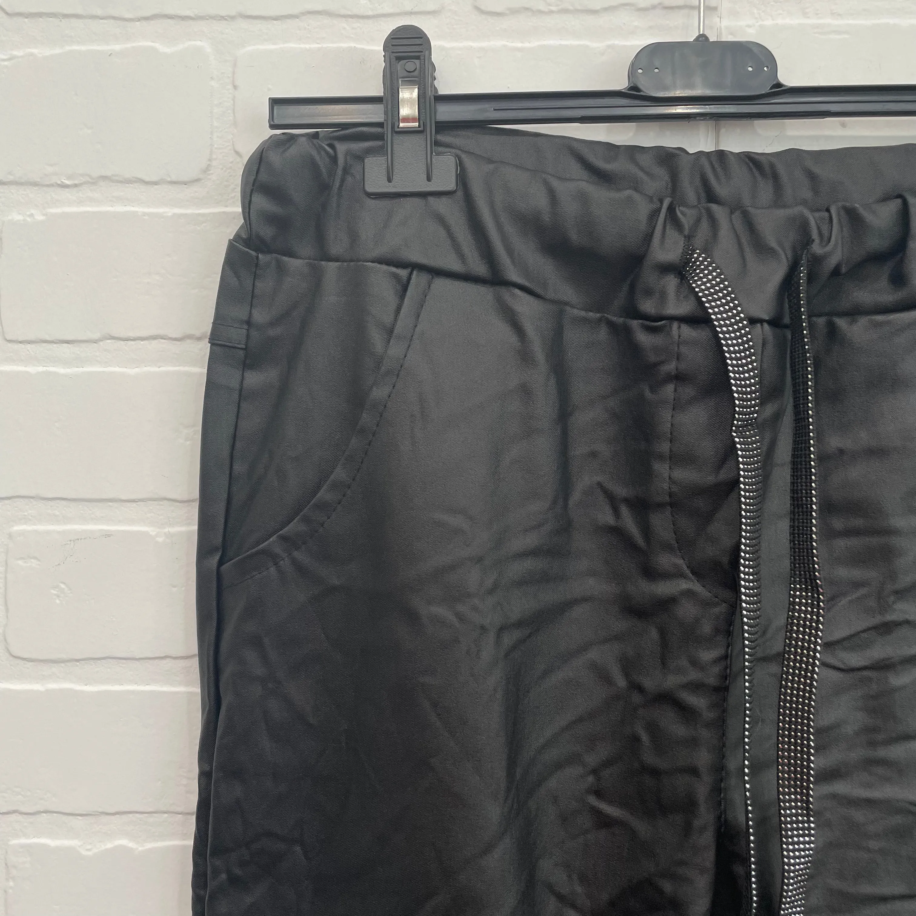 Simi faux leather joggers