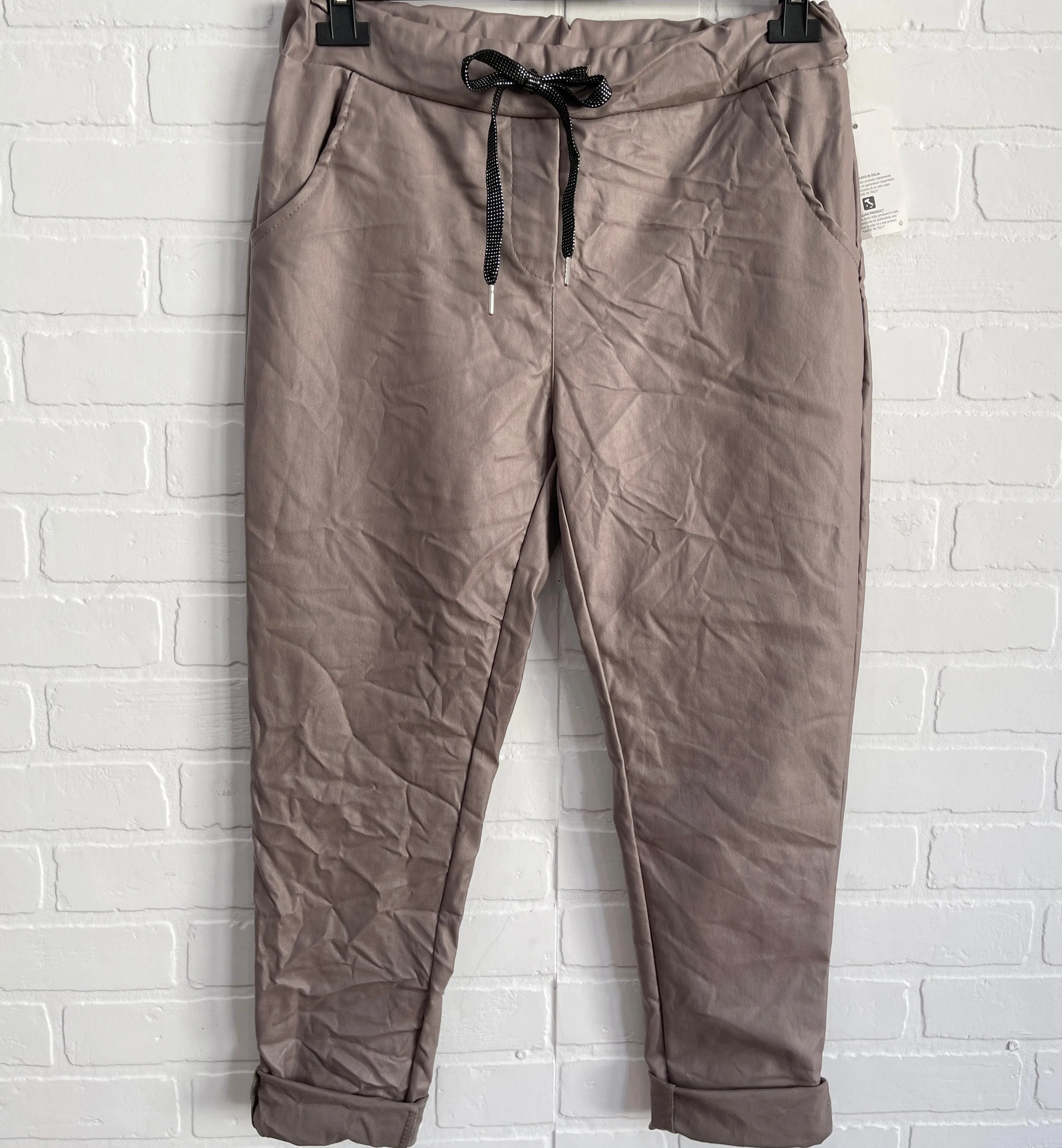 Simi faux leather joggers