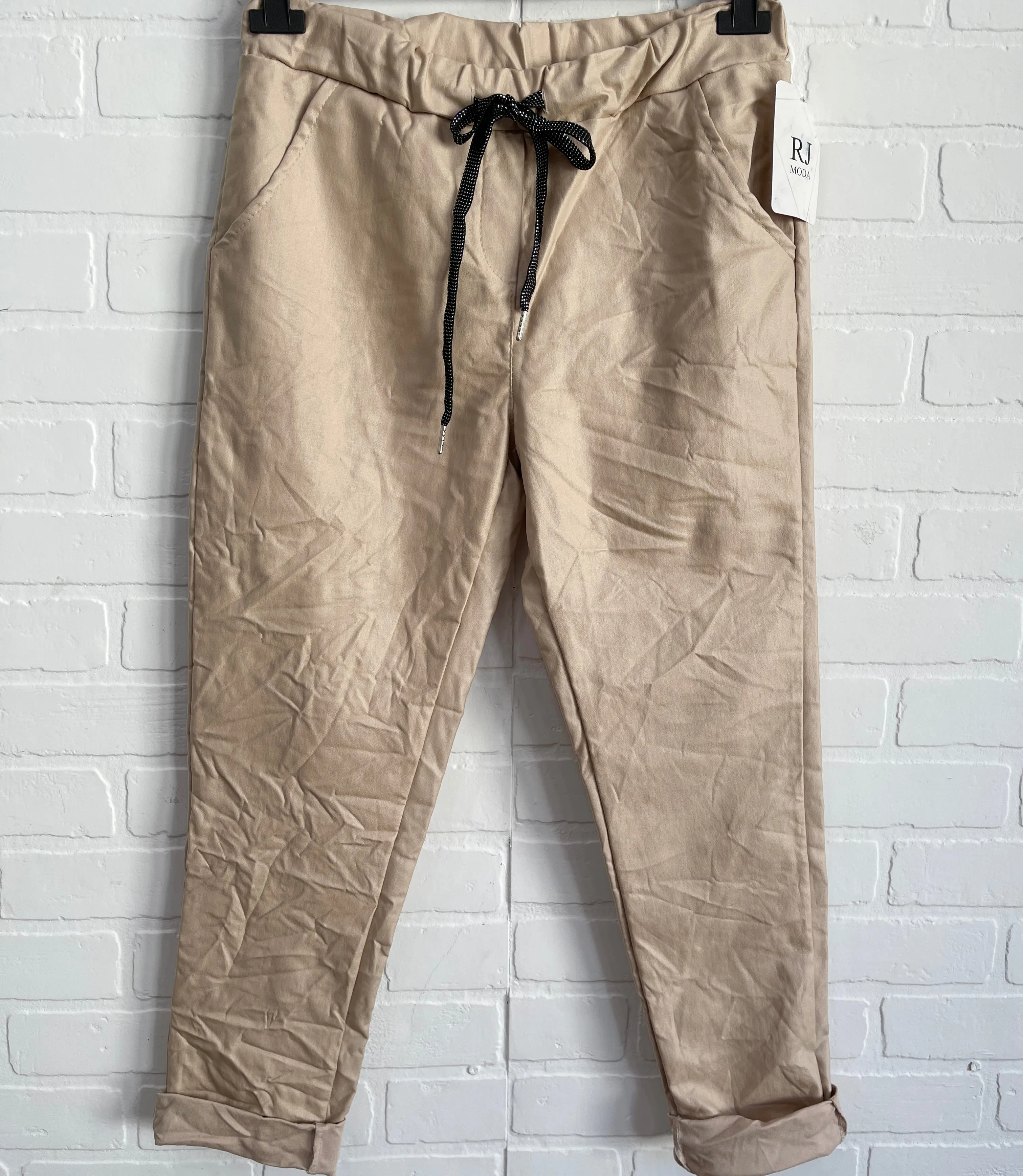 Simi faux leather joggers