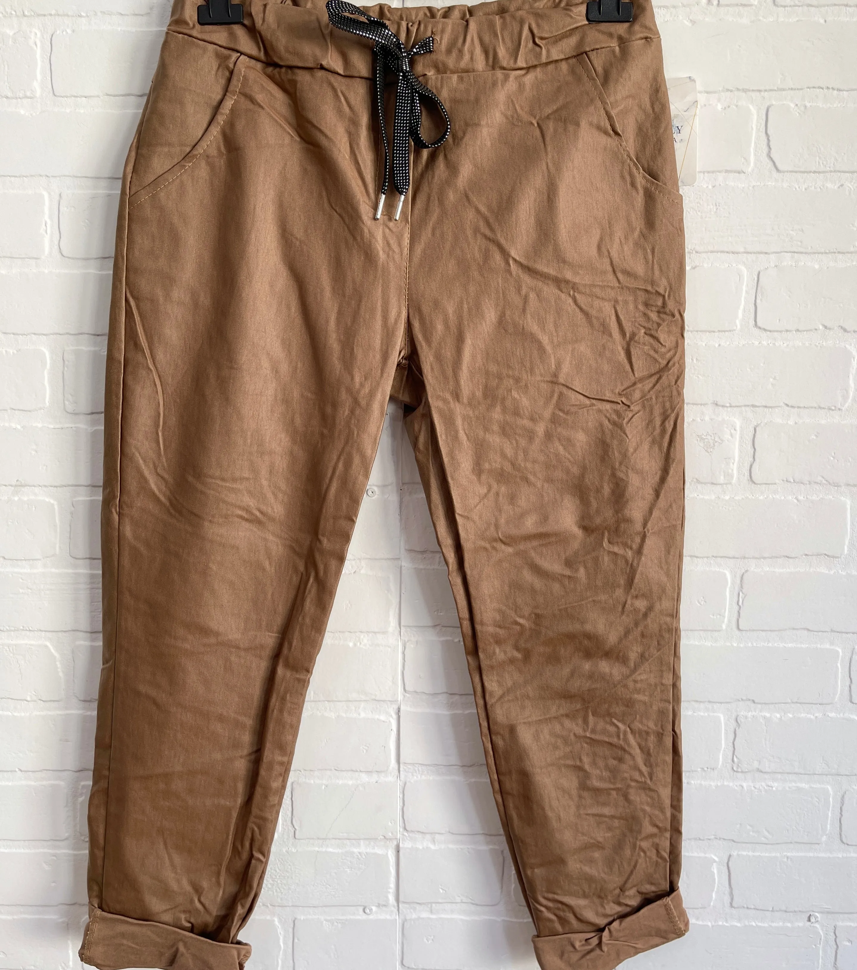 Simi faux leather joggers