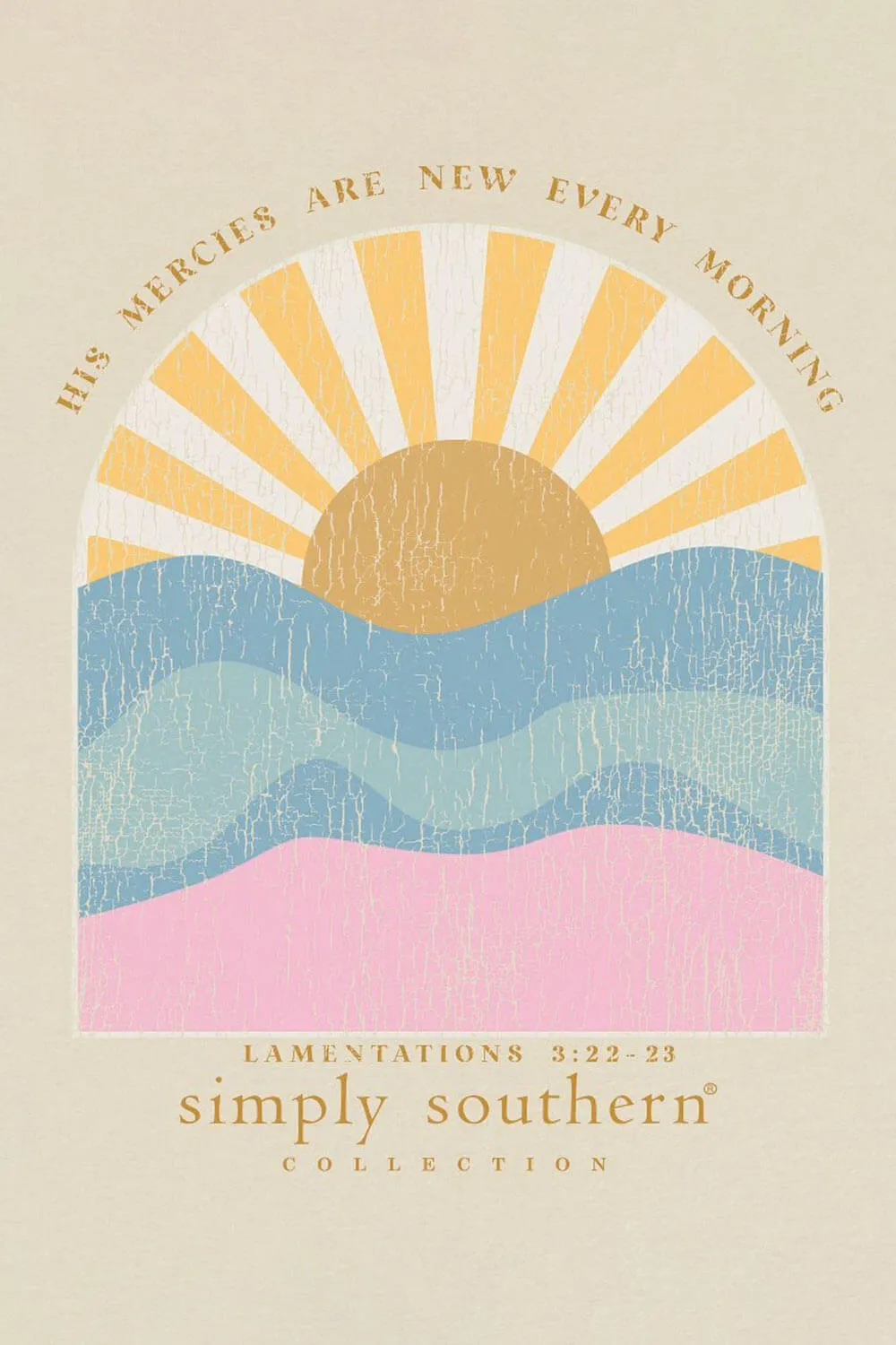 Simply Southern New Patch Sunrise T-Shirt for Women in Wisp | SS-NEW-WISP