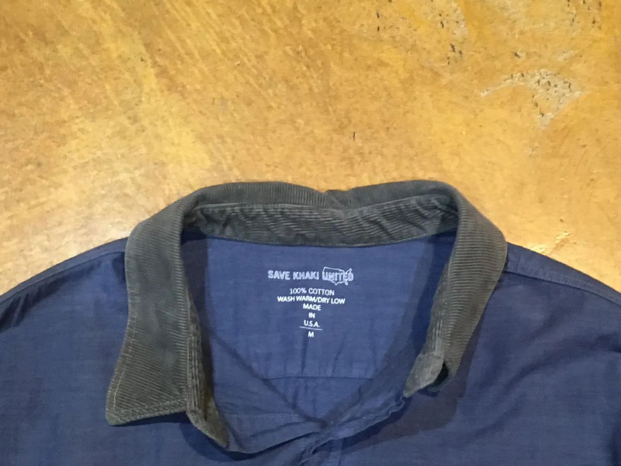 SK00711-CC Save Khaki United Overdyed Chambray Works Good Blue