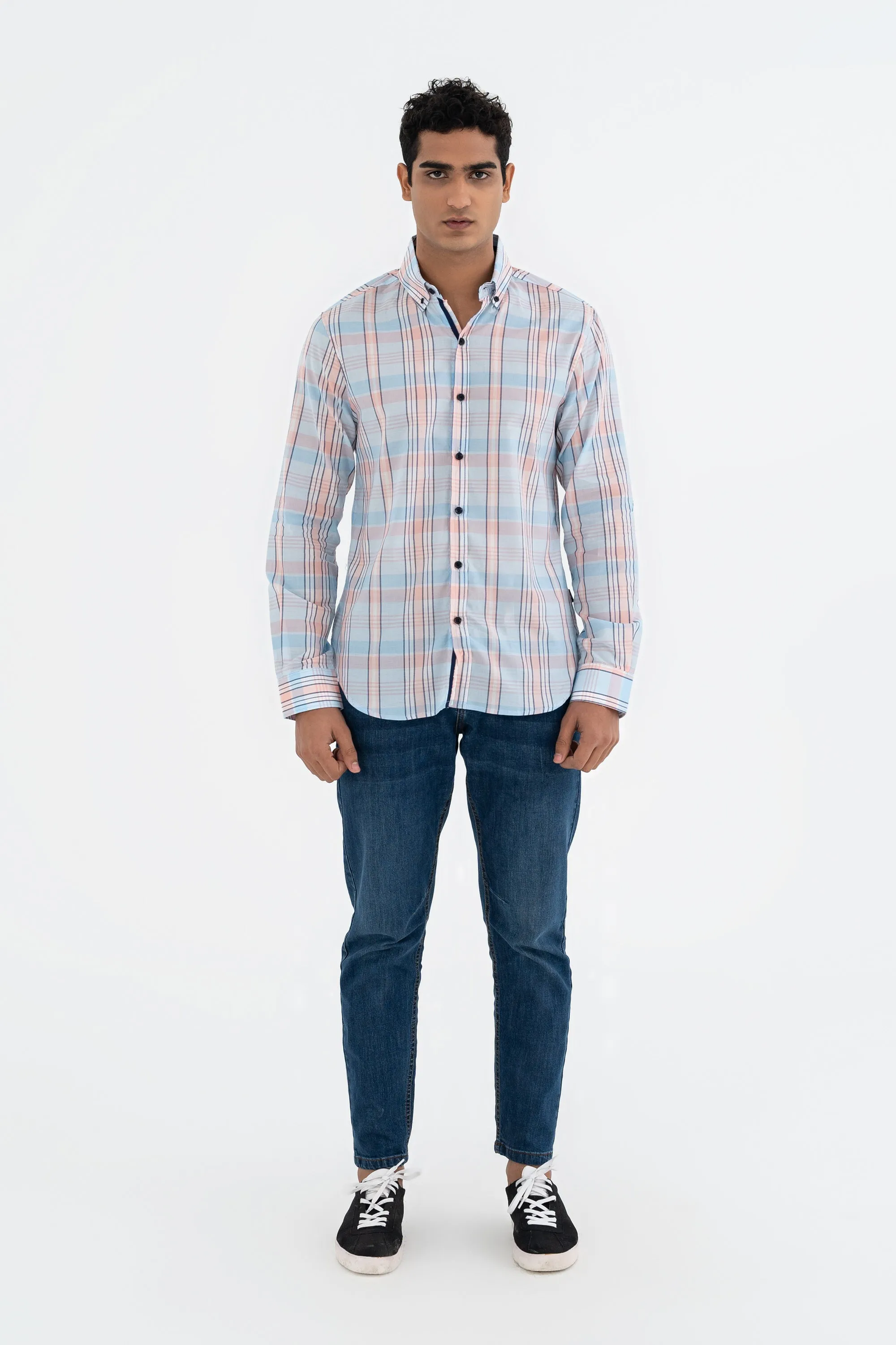 Sky blue Checkerd shirt