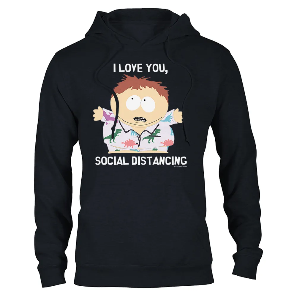 South Park I Love You Social Distancing Fleece Hooded Sweatshirt