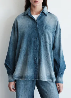 Stateside Stonewashed Chambray Oversized Shirt
