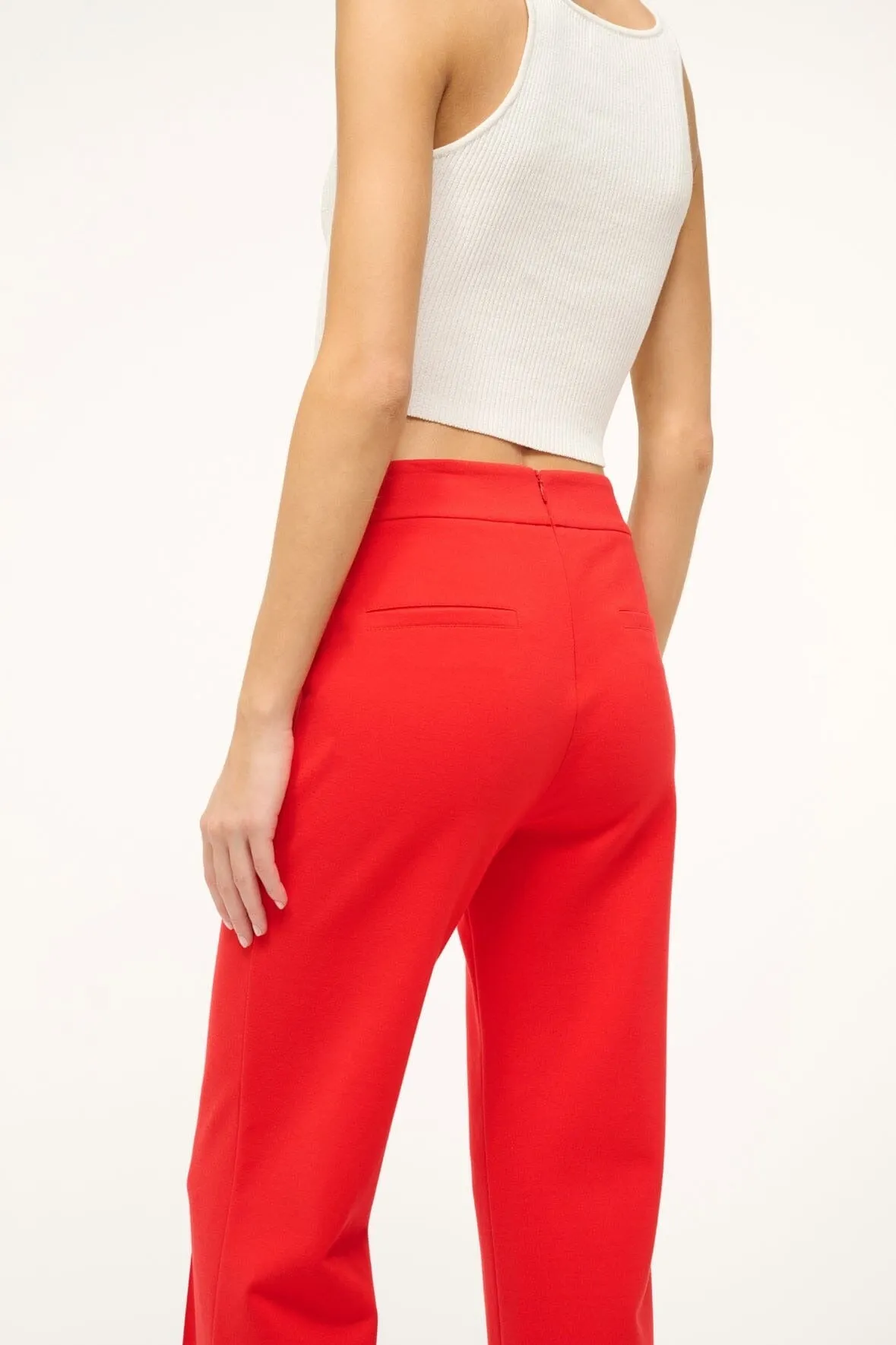 Staud Knack Pant in Rouge