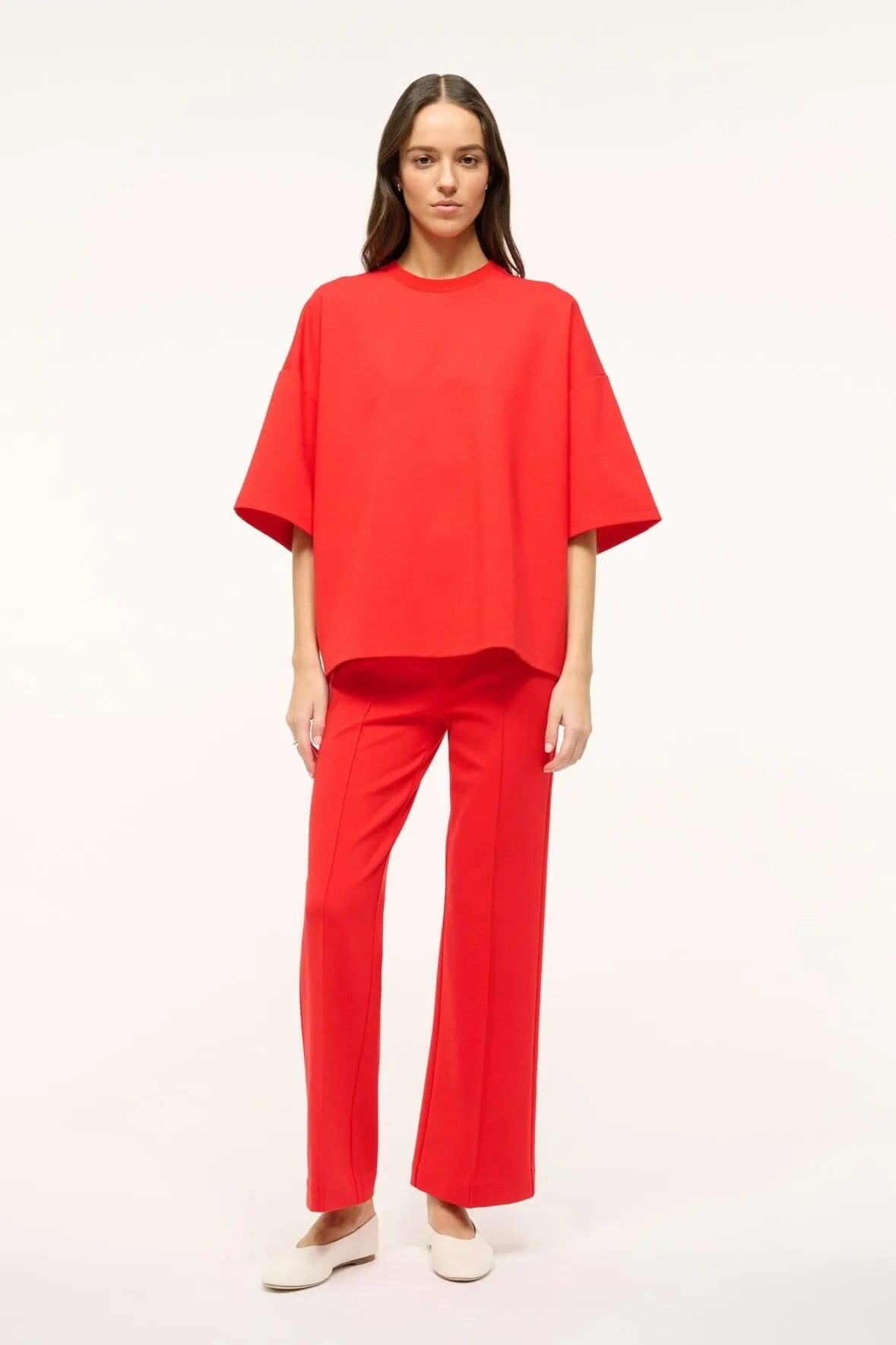 Staud Knack Pant in Rouge