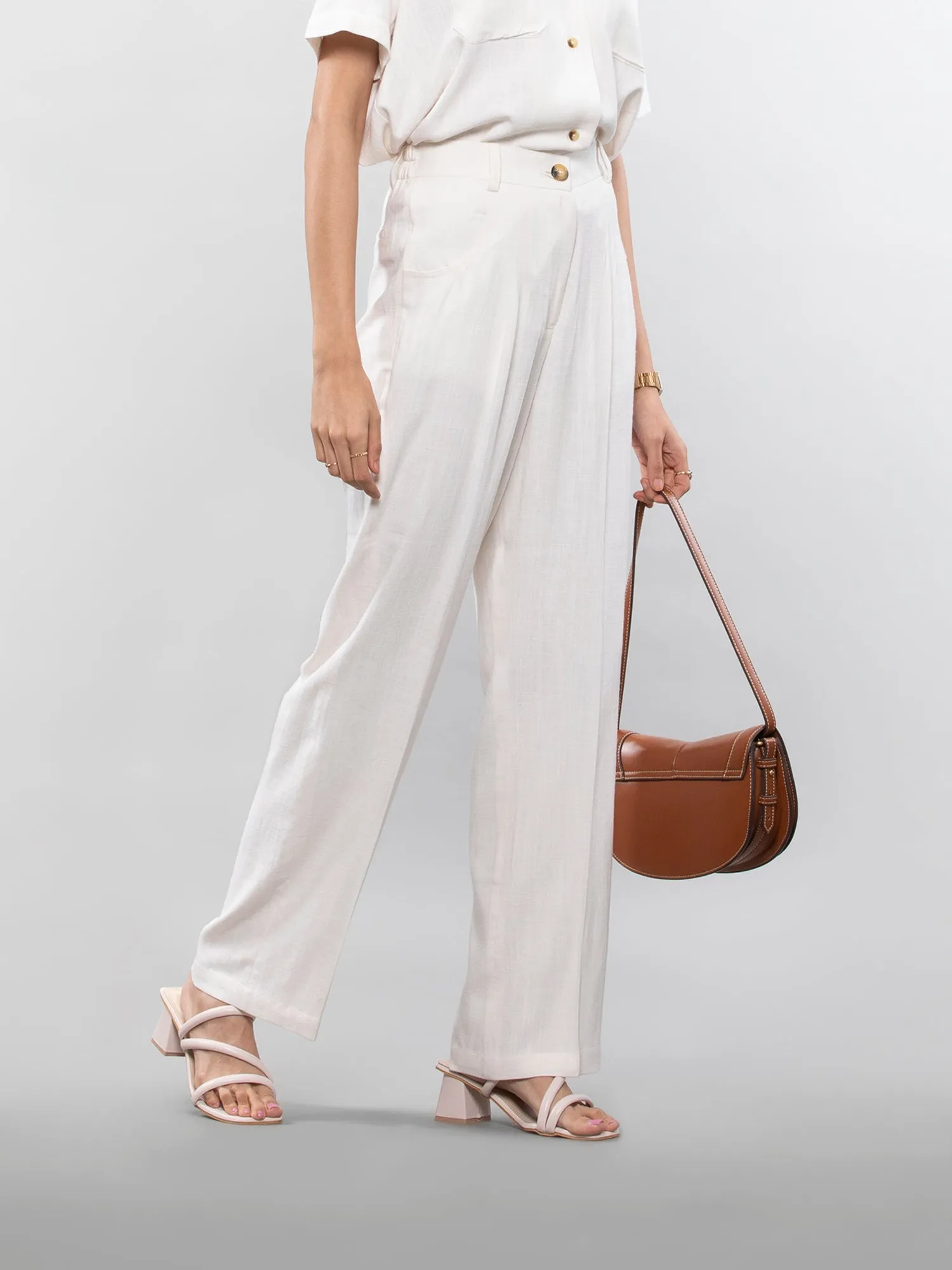 Straight linen pants