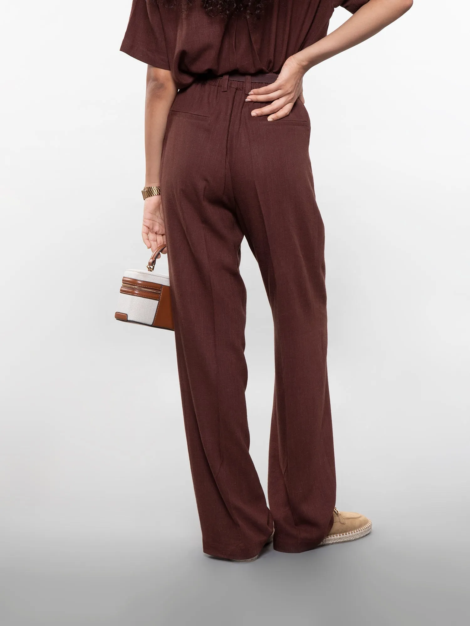 Straight linen pants