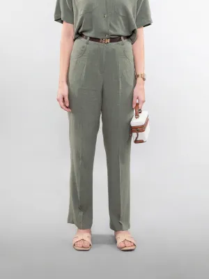 Straight linen pants