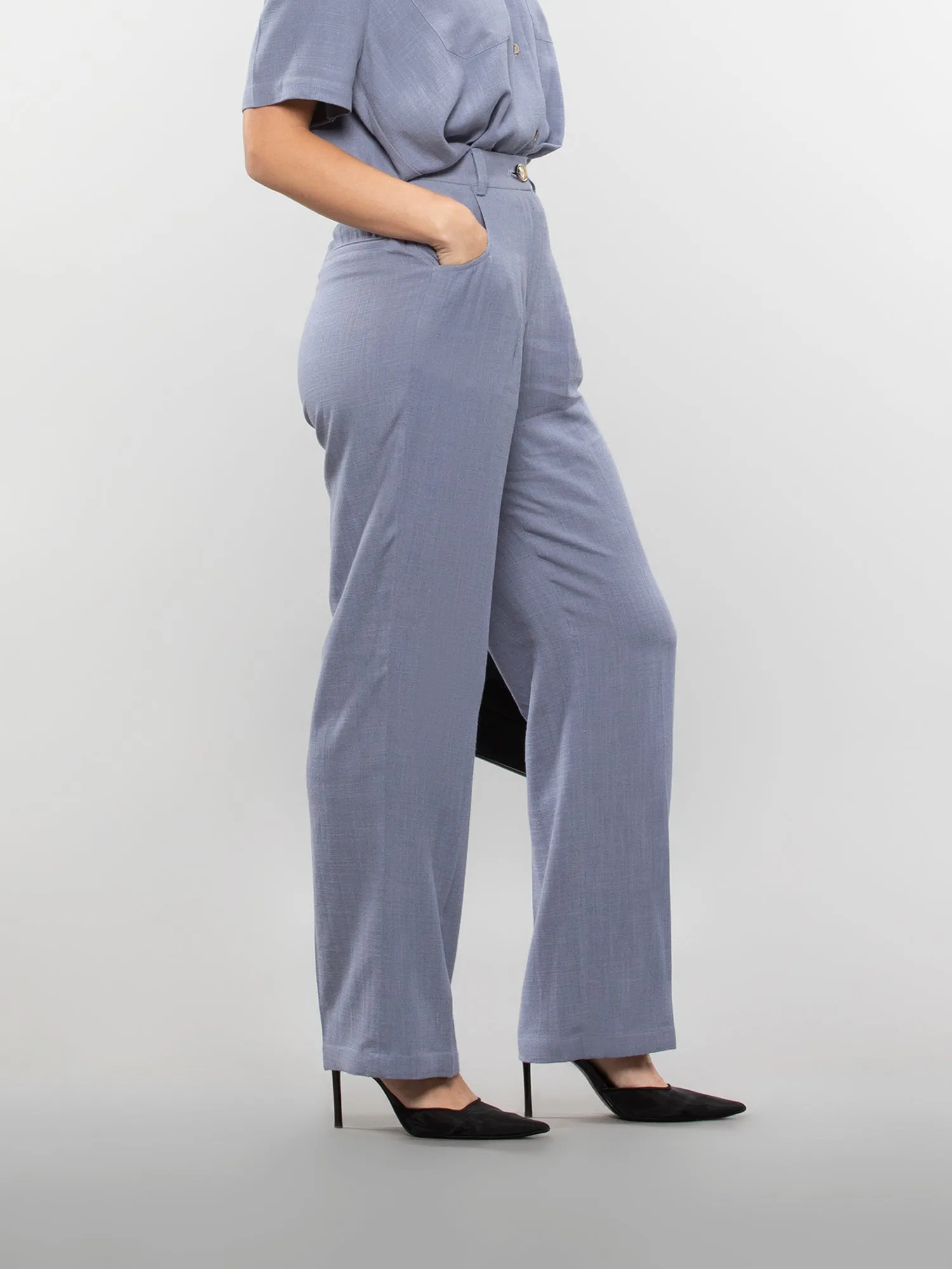 Straight linen pants