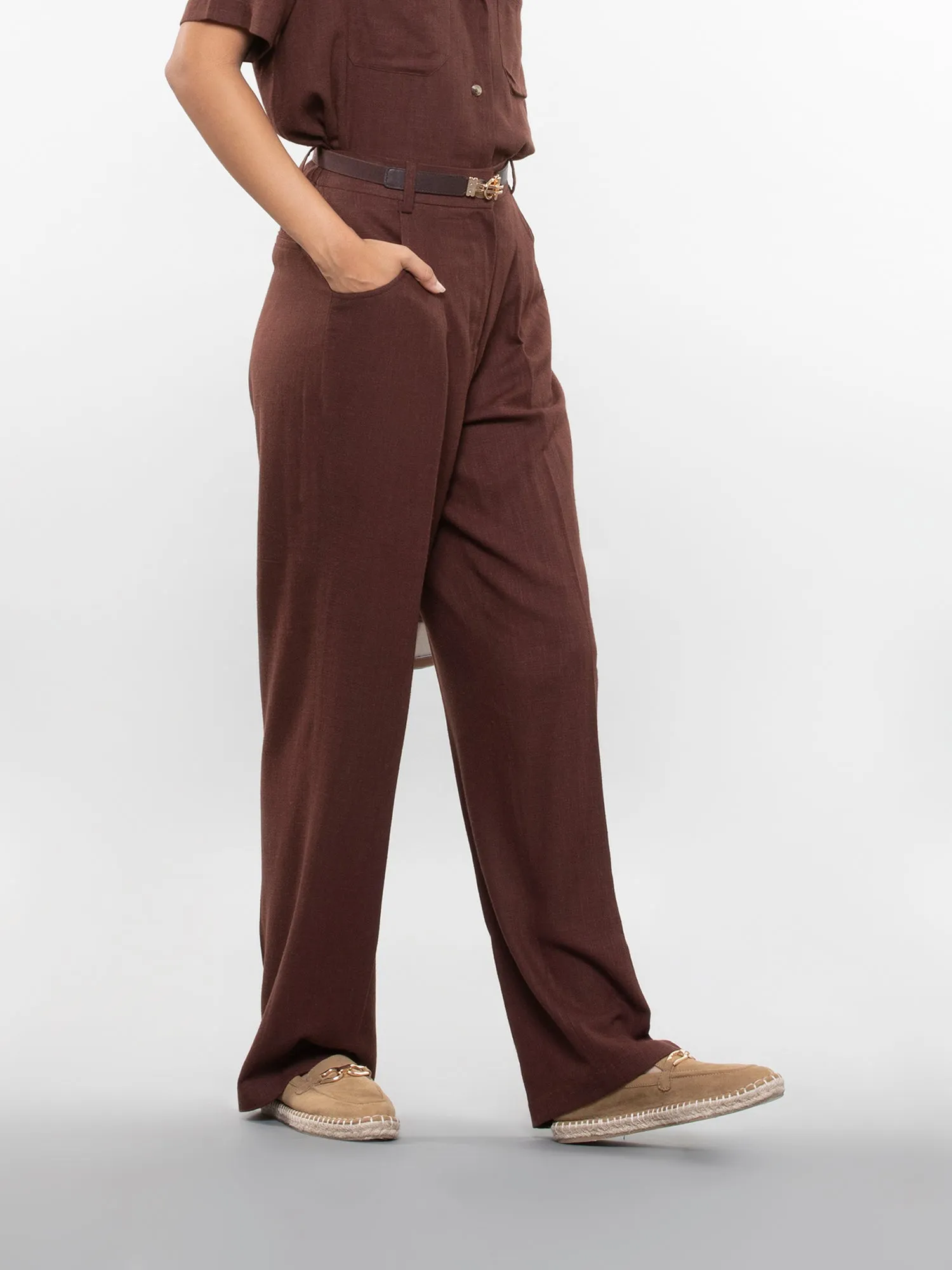 Straight linen pants