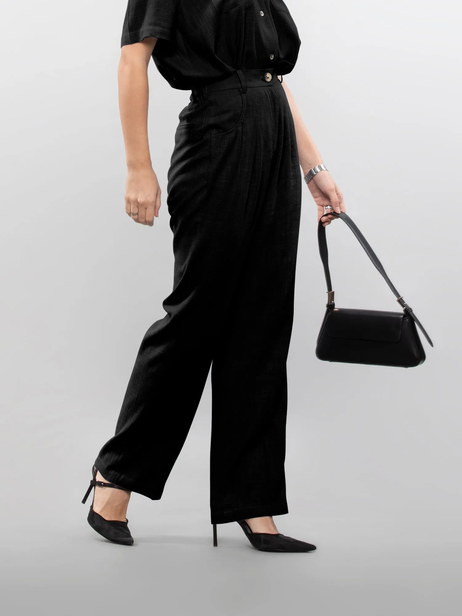 Straight linen pants