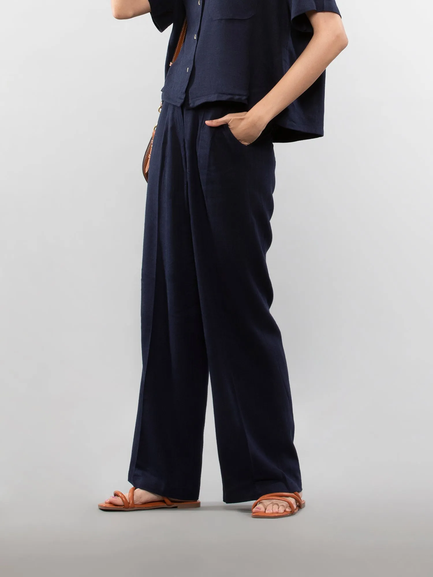 Straight linen pants