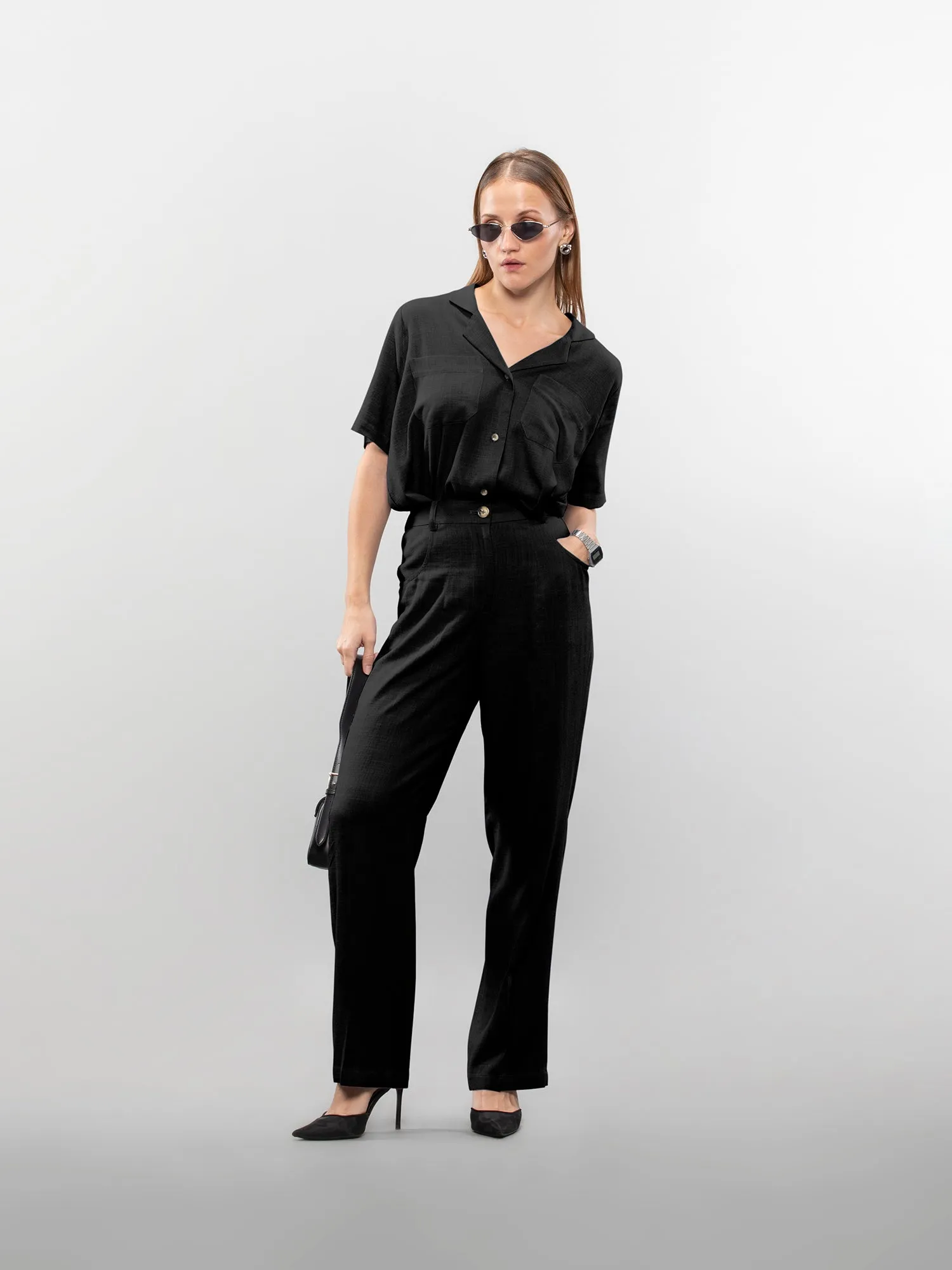Straight linen pants