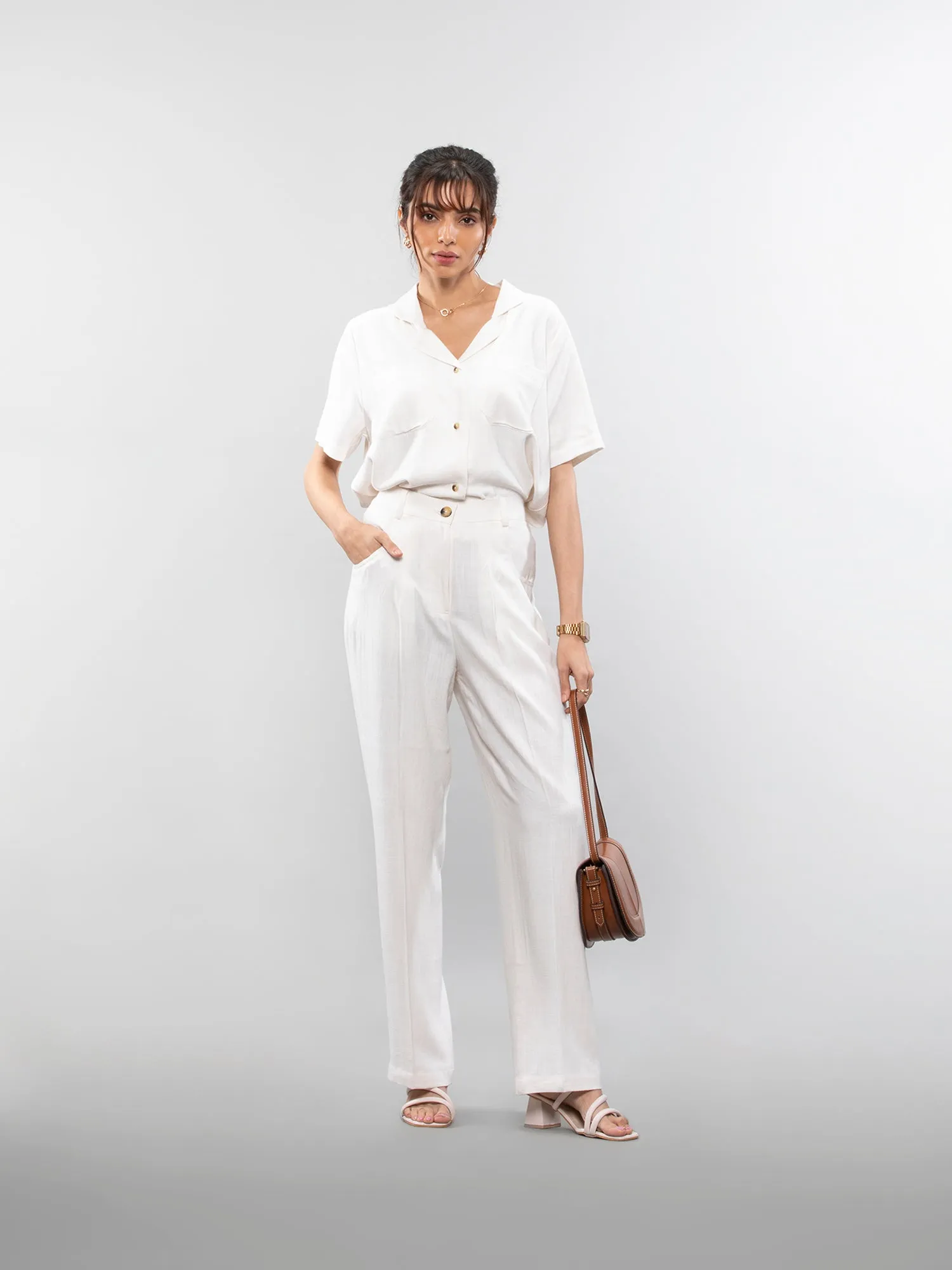 Straight linen pants