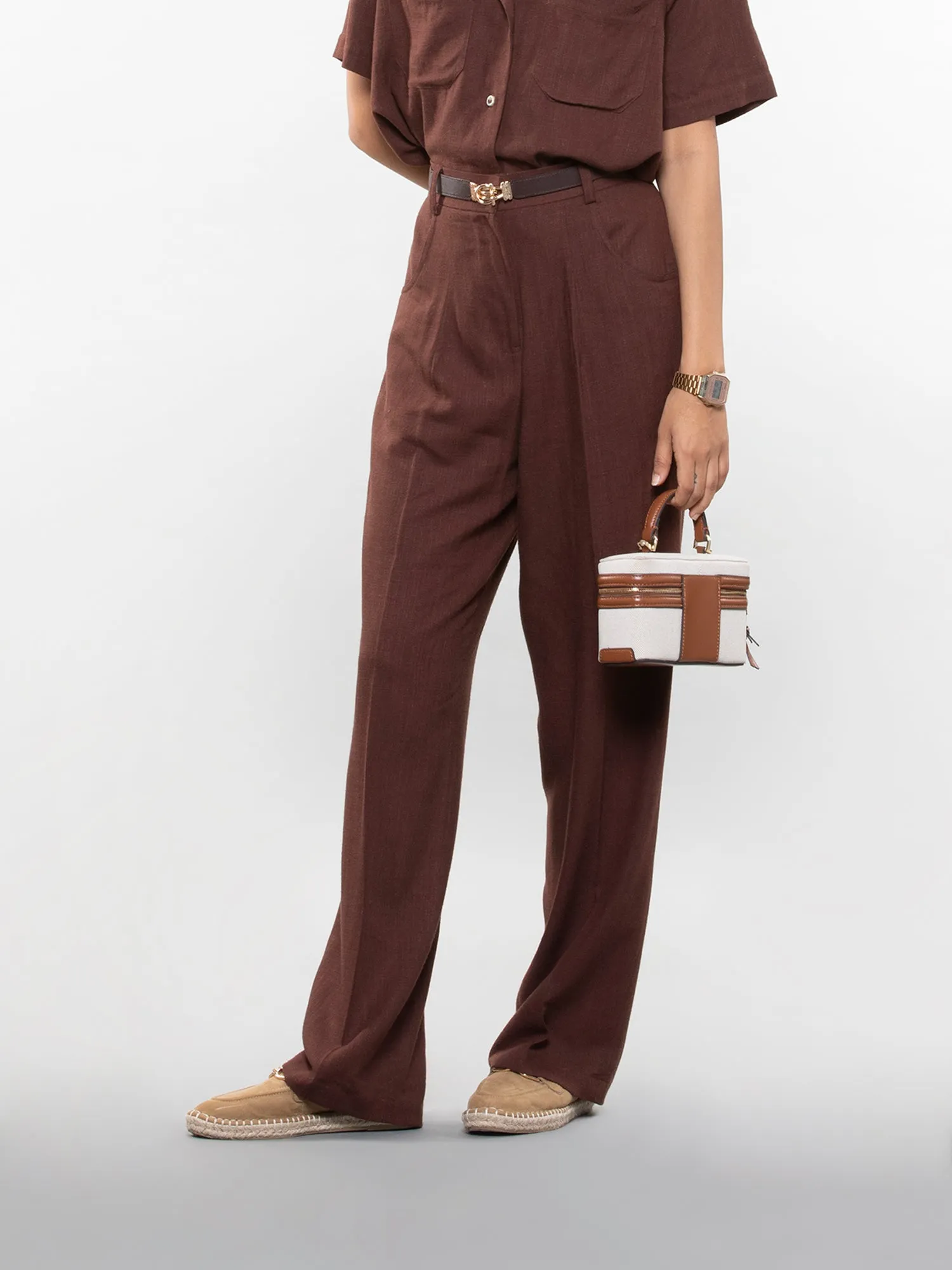 Straight linen pants