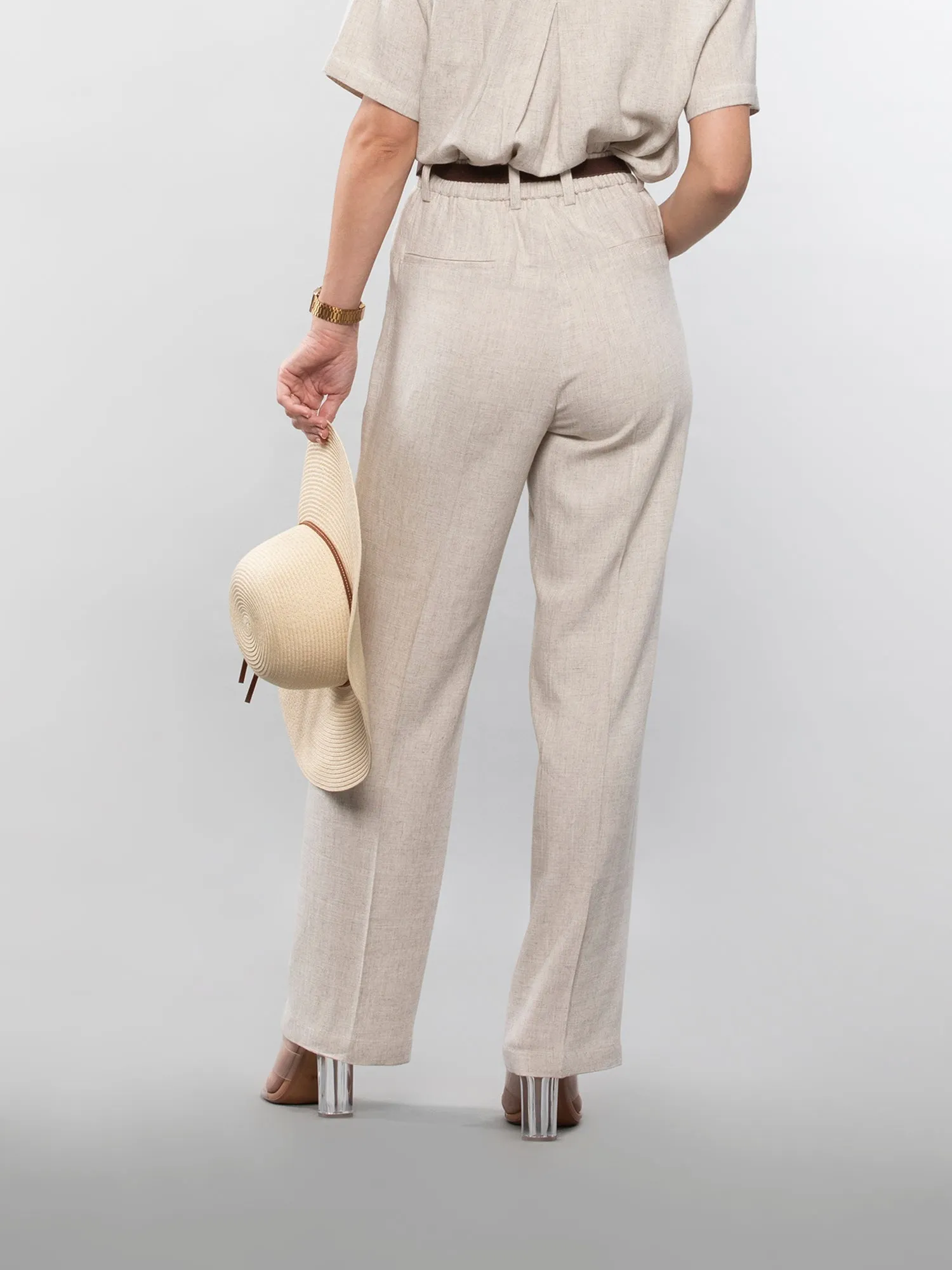Straight linen pants