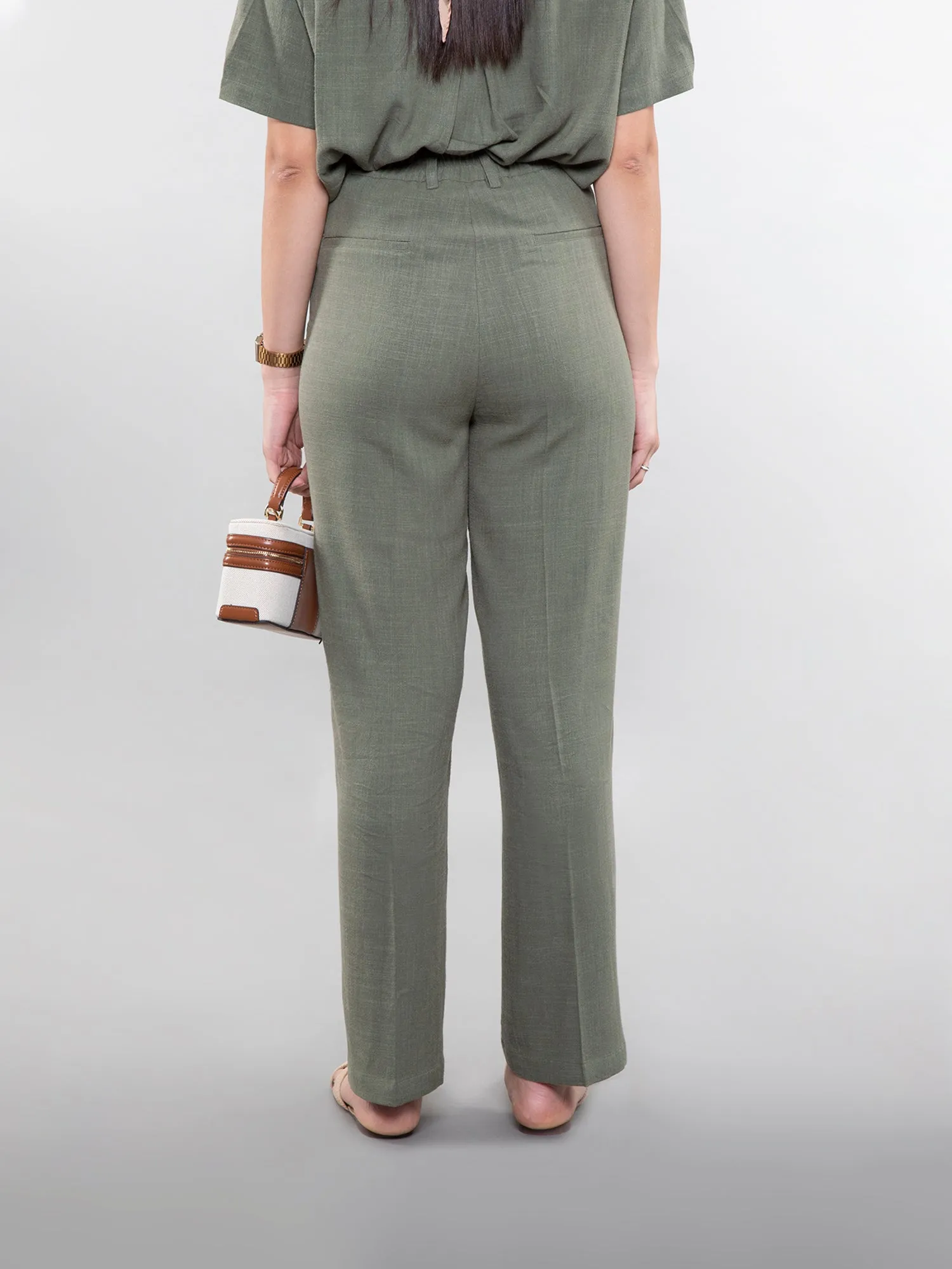 Straight linen pants